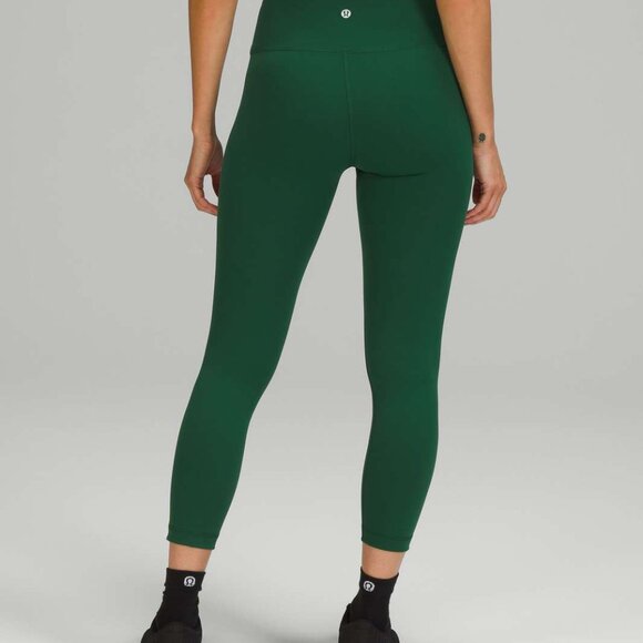 Lululemon Wunder Train High Rise Crop 23", Everglade Green - Picture 2 of 9